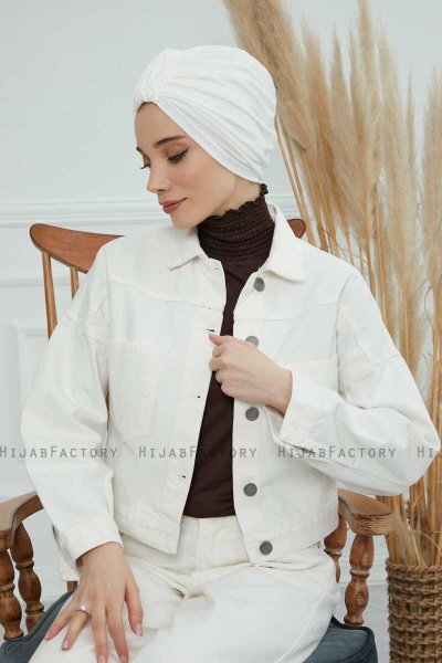 Laura - Turbante Di Cotone Creme