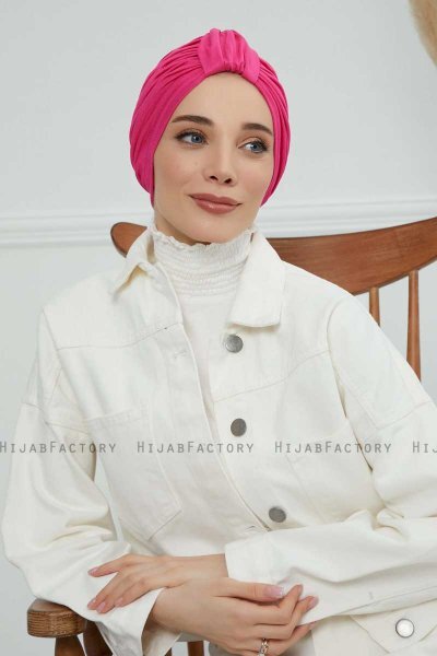 Laura - Turbante Di Cotone Fucsia