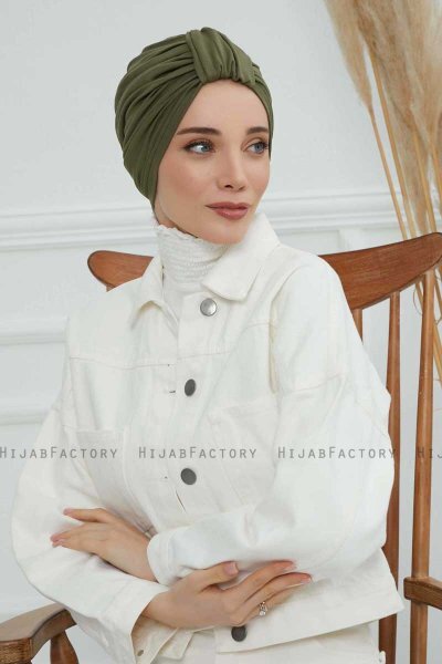 Laura - Turbante Di Cotone Cachi