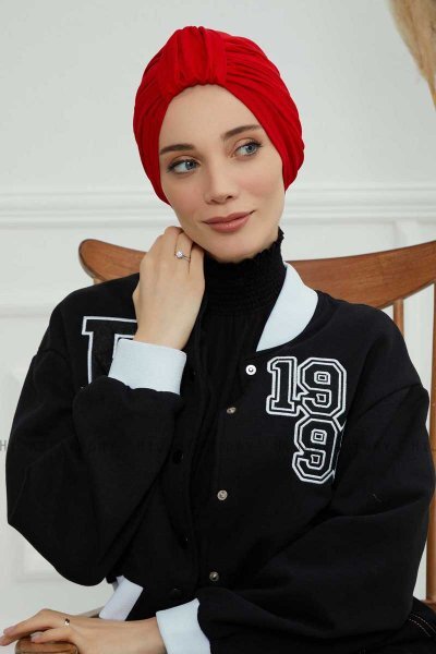 Laura - Turbante Di Cotone Rosso