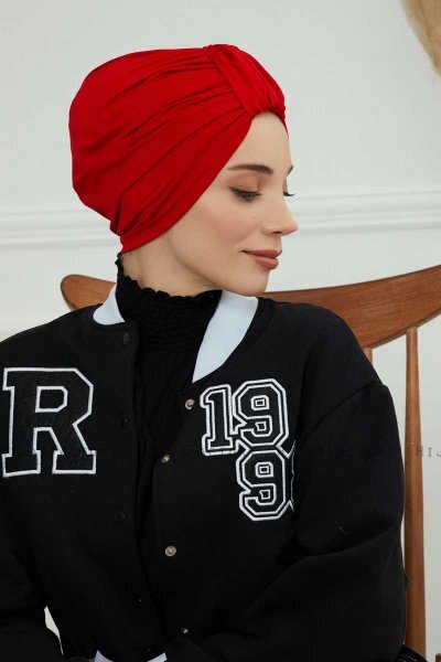 Laura - Turbante Di Cotone Rosso
