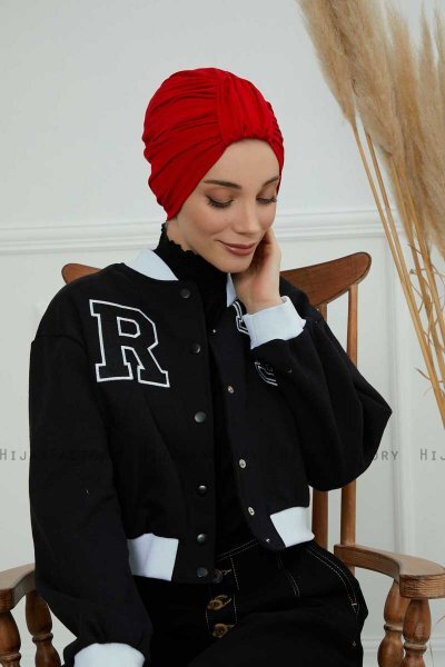 Laura - Turbante Di Cotone Rosso