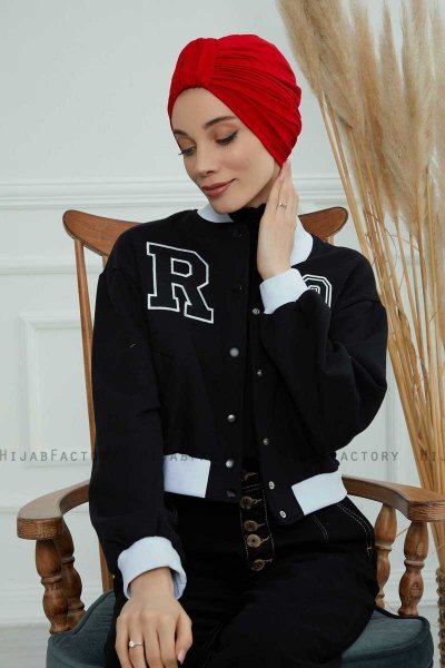 Laura - Turbante Di Cotone Rosso