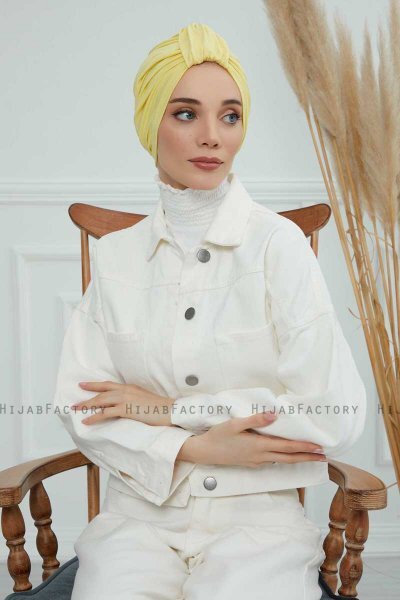 Laura - Turbante Di Cotone Giallo