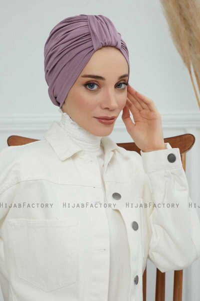 Laura - Turbante Di Cotone Lilac