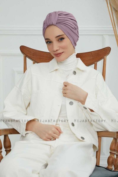 Laura - Turbante Di Cotone Lilac