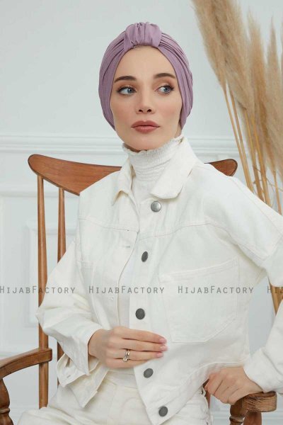 Laura - Turbante Di Cotone Lilac