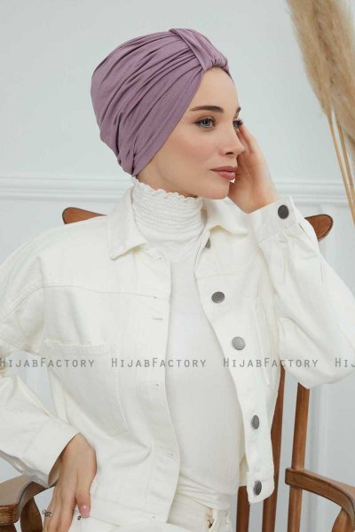 Laura - Turbante Di Cotone Lilac