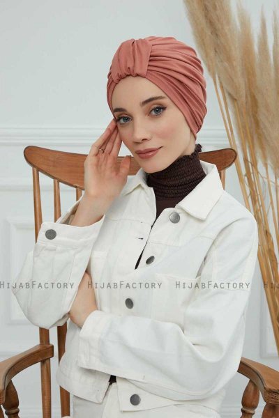 Laura - Turbante Di Cotone Salmone