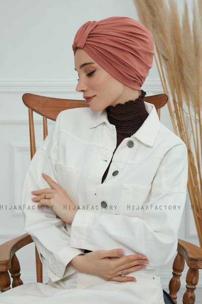 Laura - Turbante Di Cotone Salmone