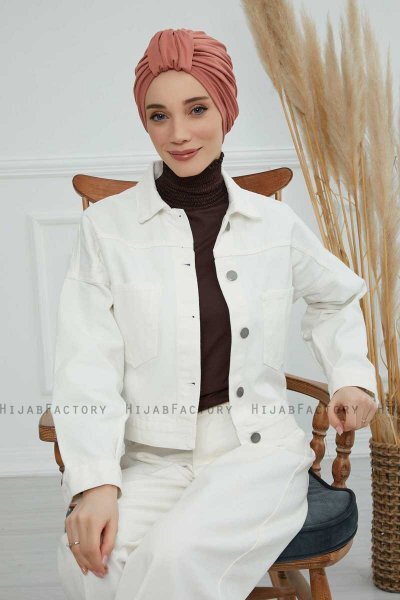 Laura - Turbante Di Cotone Salmone