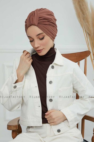 Laura - Turbante Di Cotone Caramel