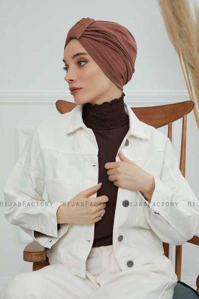 Laura - Turbante Di Cotone Caramel