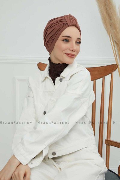 Laura - Turbante Di Cotone Caramel
