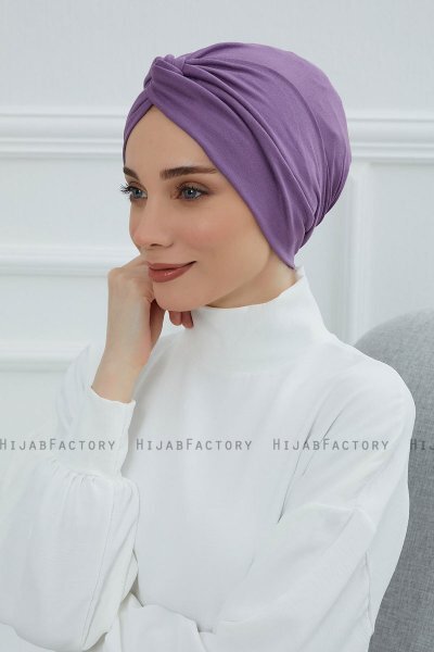 Astrid - Turbante Di Cotone Violet