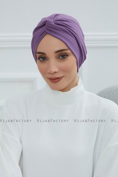 Astrid - Turbante Di Cotone Violet
