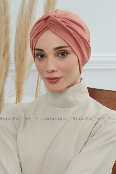 Astrid - Turbante Di Cotone Salmone