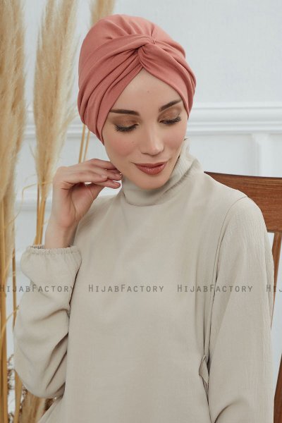 Astrid - Turbante Di Cotone Salmone