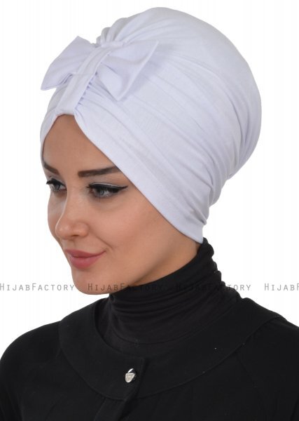 Agnes - Turbante Di Cotone Bianca - Ayse Turban