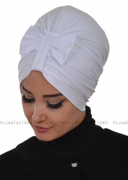 Agnes - Turbante Di Cotone Bianca - Ayse Turban