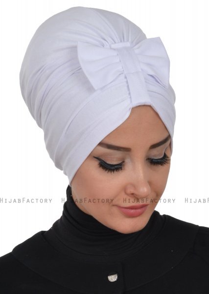 Agnes - Turbante Di Cotone Bianca - Ayse Turban