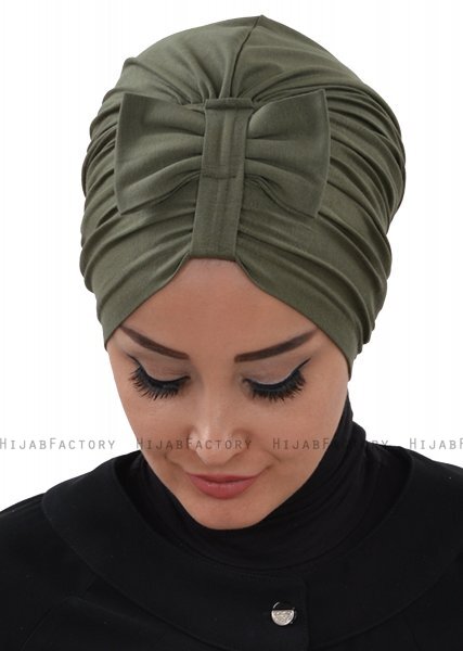 Agnes - Turbante Di Cotone Cachi - Ayse Turban