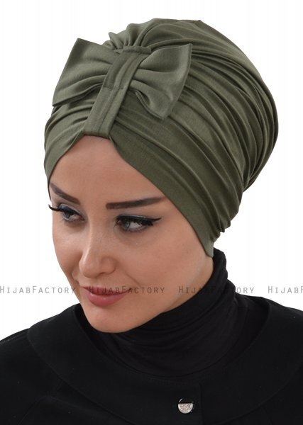 Agnes - Turbante Di Cotone Cachi - Ayse Turban