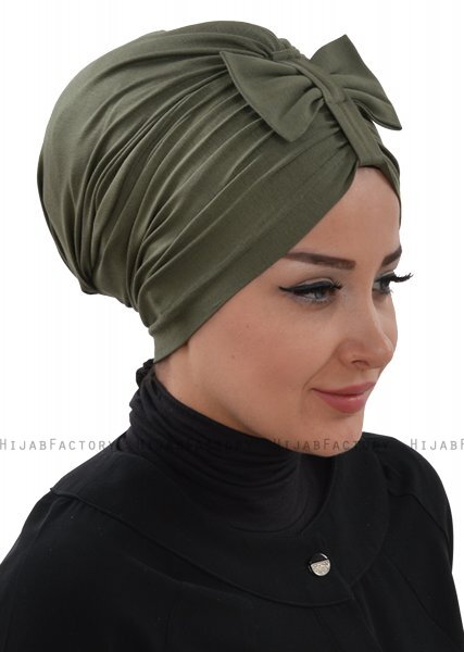 Agnes - Turbante Di Cotone Cachi - Ayse Turban