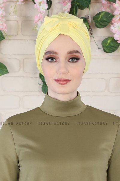 Agnes - Turbante Di Cotone Giallo - Ayse Turban