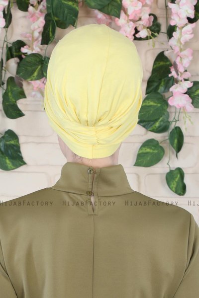 Agnes - Turbante Di Cotone Giallo - Ayse Turban