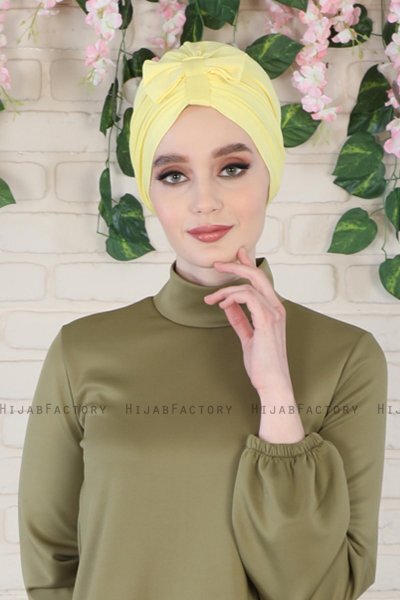 Agnes - Turbante Di Cotone Giallo - Ayse Turban