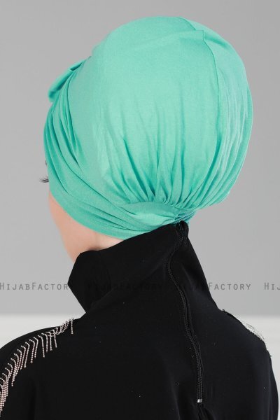 Agnes - Turbante Di Cotone Turchese - Ayse Turban
