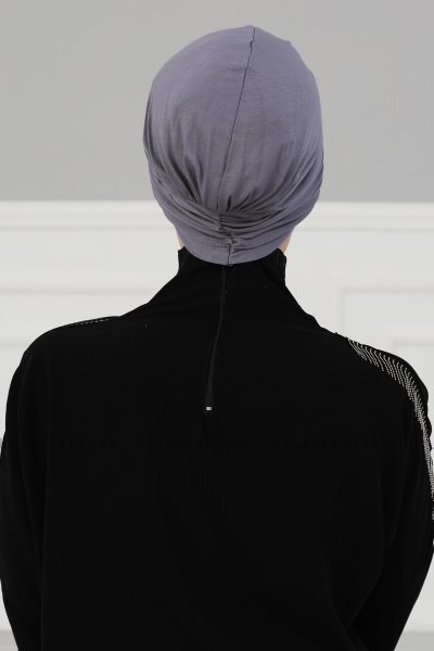 Agnes - Turbante Di Cotone Grigio - Ayse Turban