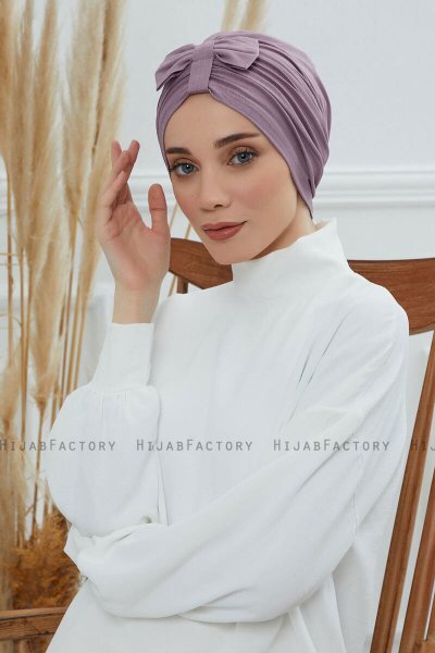 Agnes - Turbante Di Cotone Lilac