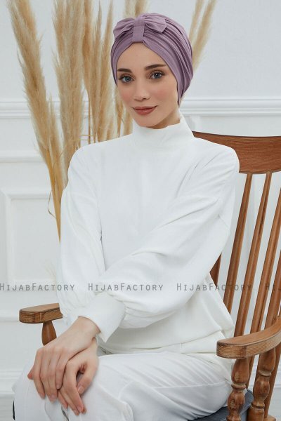 Agnes - Turbante Di Cotone Lilac