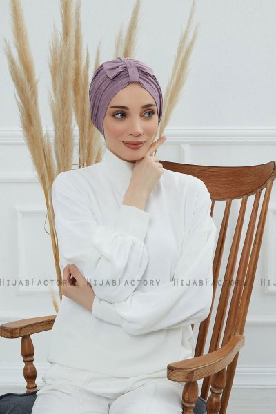 Agnes - Turbante Di Cotone Lilac