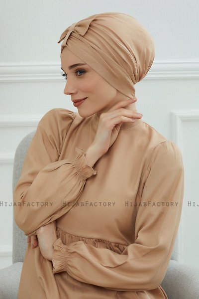Agnes - Turbante Di Cotone Sand