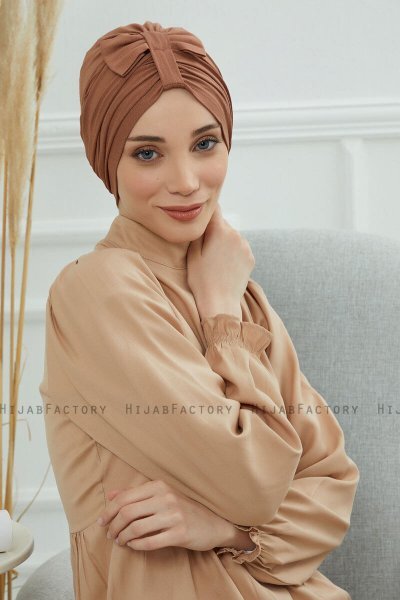 Agnes - Turbante Di Cotone Caramel