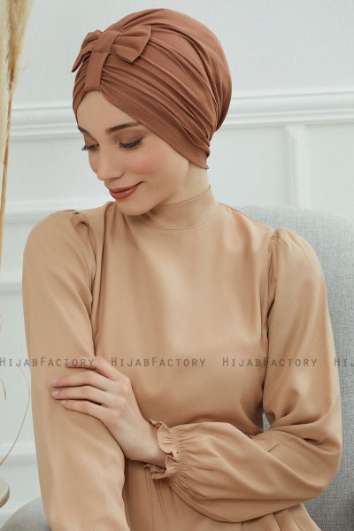 Agnes - Turbante Di Cotone Caramel