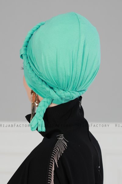 Olivia - Turbante Di Cotone Turchese - Ayse Turban