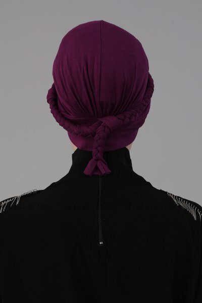 Olivia - Turbante Di Cotone Viola - Ayse Turban