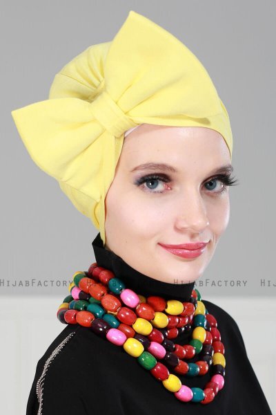 Julia - Turbante Di Cotone Giallo - Ayse Turban
