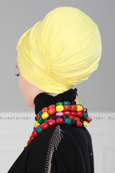 Julia - Turbante Di Cotone Giallo - Ayse Turban