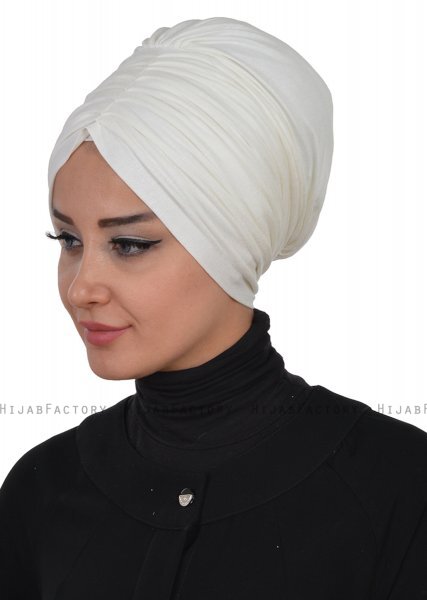 Wilma - Turbante Di Cotone Creme - Ayse Turban