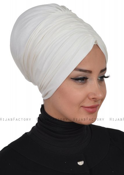 Wilma - Turbante Di Cotone Creme - Ayse Turban
