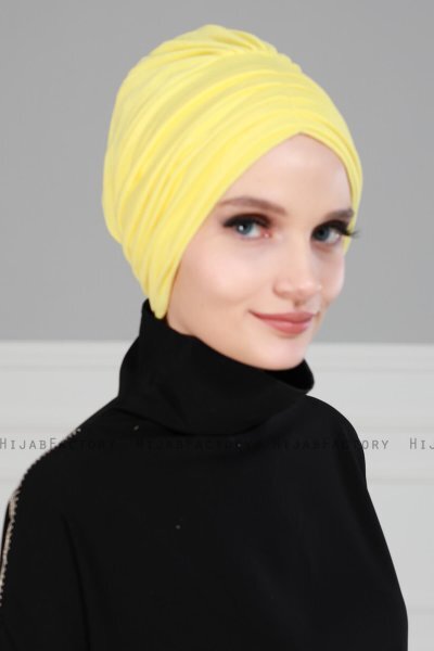 Wilma - Turbante Di Cotone Giallo - Ayse Turban