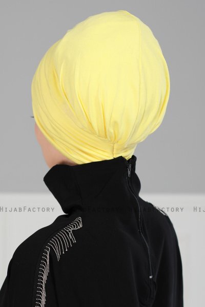 Wilma - Turbante Di Cotone Giallo - Ayse Turban