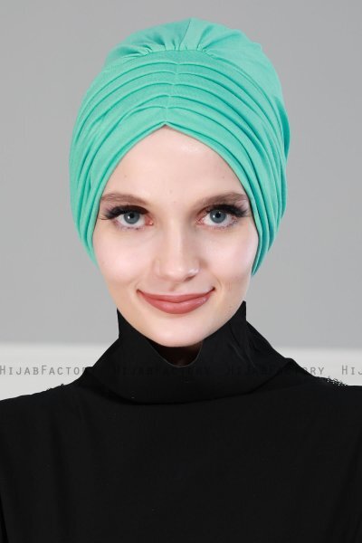 Wilma - Turbante Di Cotone Turchese - Ayse Turban