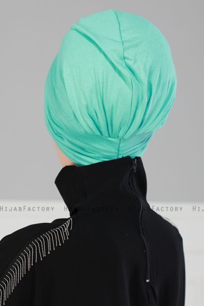 Wilma - Turbante Di Cotone Turchese - Ayse Turban