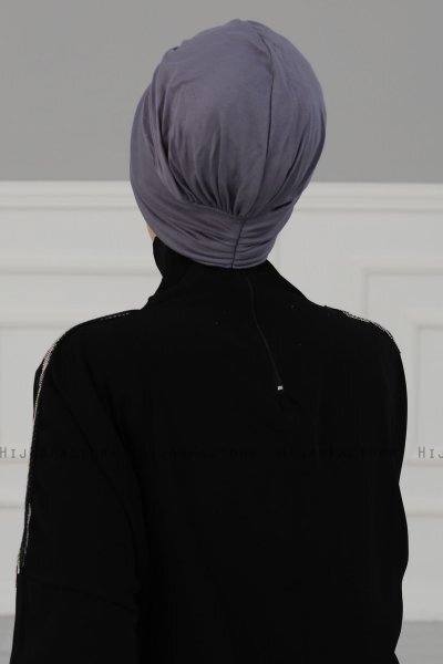Wilma - Turbante Di Cotone Grigio - Ayse Turban